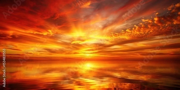 Fototapeta Background with vibrant gradient of red hues and golden tones