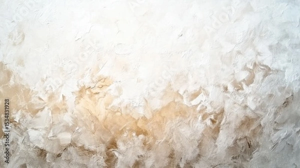 Fototapeta Art dry oil pastel painting canvas painting wall. impressionism, beige, white, warm gray, soft tones, abstract texture pastel color stain brushstroke texture background 