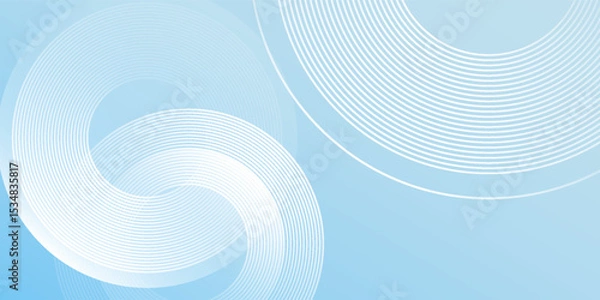 Fototapeta Modern minimalist banner background, pastel colorful, blue and white gradations simple design modern