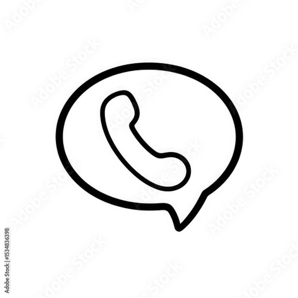 Fototapeta vector phone icon PNG and JPEG with transparent background	