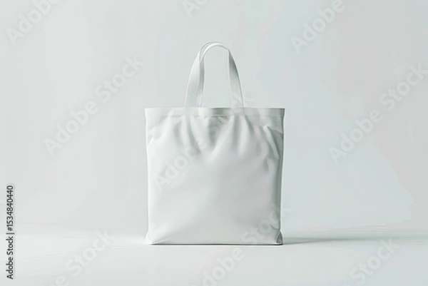 Fototapeta High Definition Image of White Tote Bag Mockup on White Background
