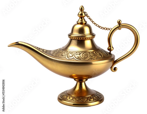 Fototapeta High-Quality 3D Render of Classic Genie Lamp