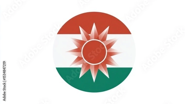 Obraz National flag icon in circular format