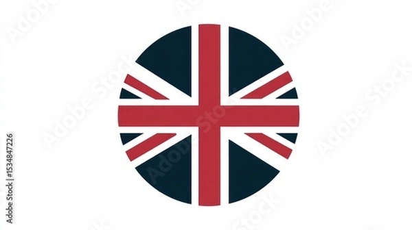 Obraz National flag icon in circular format