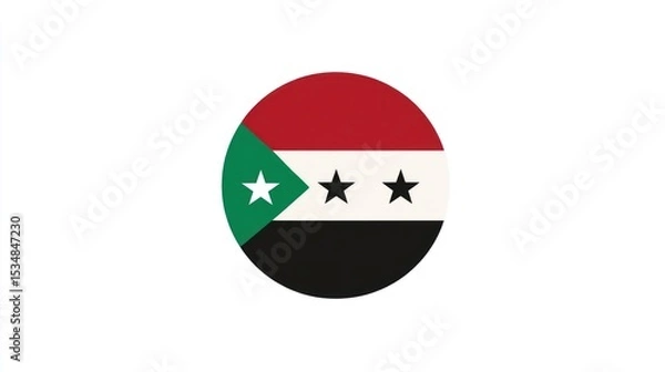 Obraz National flag icon in circular format
