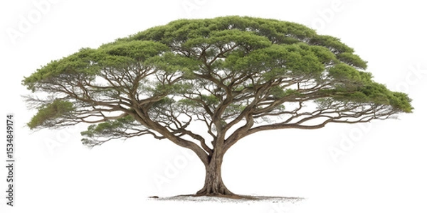 Fototapeta tree isolated on white background, AI Generative