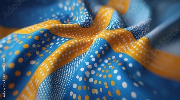 Obraz National flag waving with generative design elements