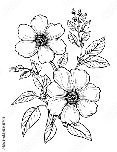 Fototapeta Vector illustration of color pages