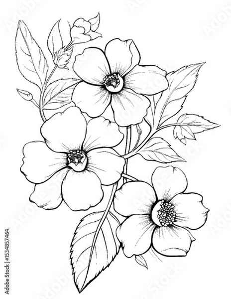 Fototapeta Vector illustration of color pages