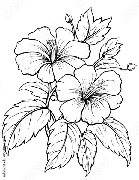 Fototapeta Vector illustration of color pages