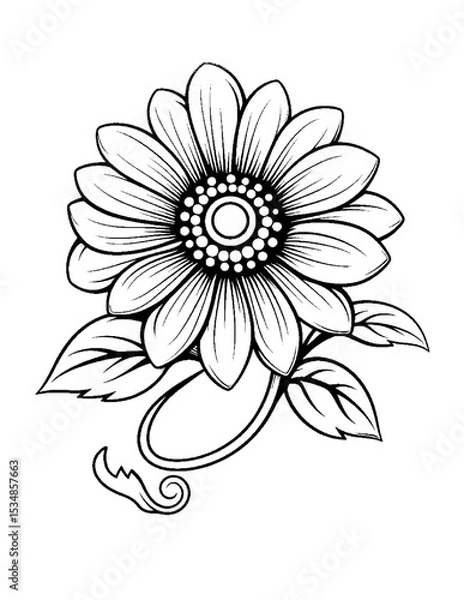 Fototapeta Vector illustration of color pages