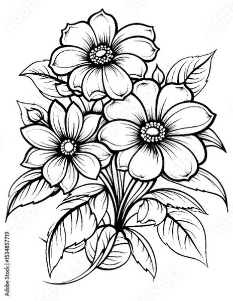 Fototapeta Vector illustration of color pages