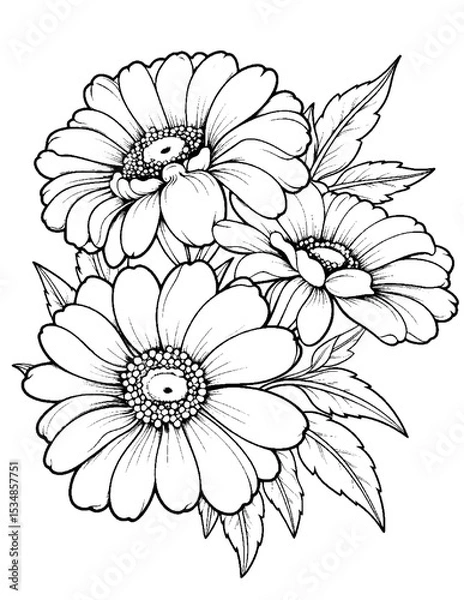 Fototapeta Vector illustration of color pages