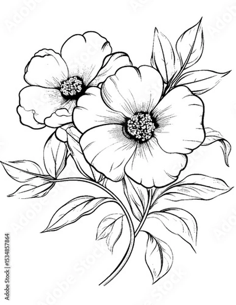 Fototapeta Vector illustration of color pages