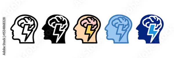 Fototapeta Brainstorming Icon Element For Design