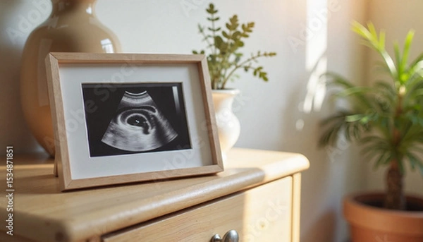 Fototapeta Ultrasound photo in a frame