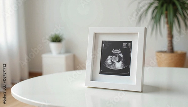 Fototapeta Ultrasound photo in a frame