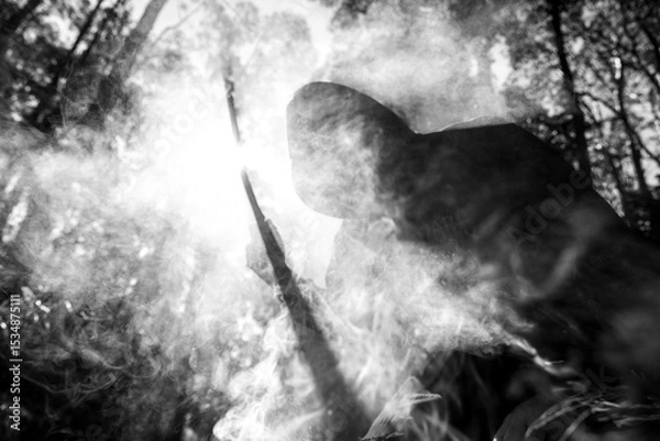 Obraz Death’s shadow looms over fire