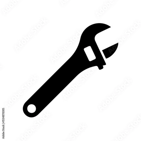 Obraz Adjustable wrench glyph icon