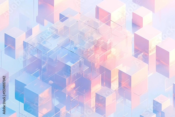 Fototapeta 未来的・幾何学的な図形の背景