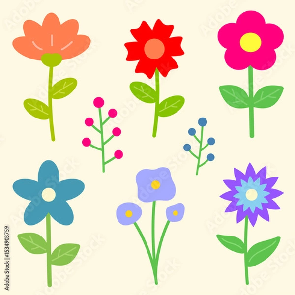 Obraz 심플하고 귀여운 꽃들