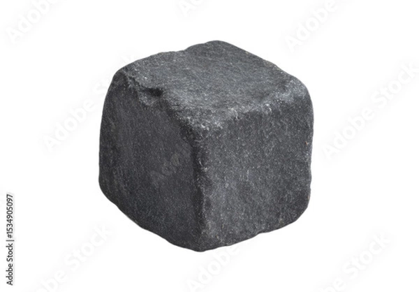 Fototapeta [Transparent Background PNG]Dark Gray Cubic Stone Object
