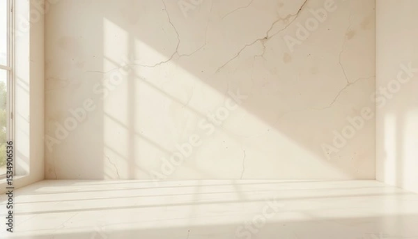Obraz Clean Minimalist Room Mockup Empty Space with Soft Light