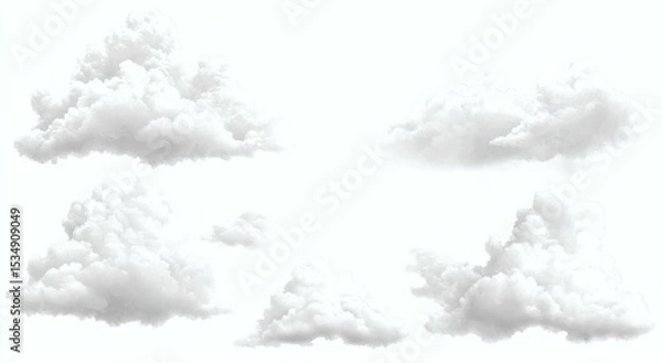 Fototapeta Beautiful Fluffy Clouds in the Sky