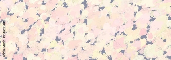 Fototapeta Brush texture, Abstract flower garden on violet background, Procreate Pocket Digital Art