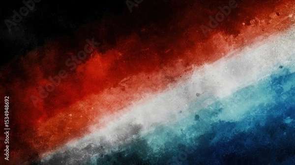 Obraz Tricolor flag in grunge style background for dramatic visual impact