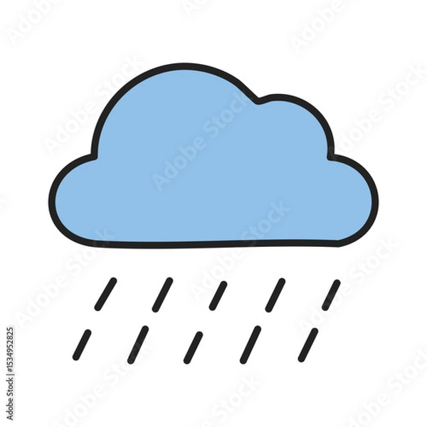 Fototapeta Simple and Clean Weather Symbols – Vector Illustration