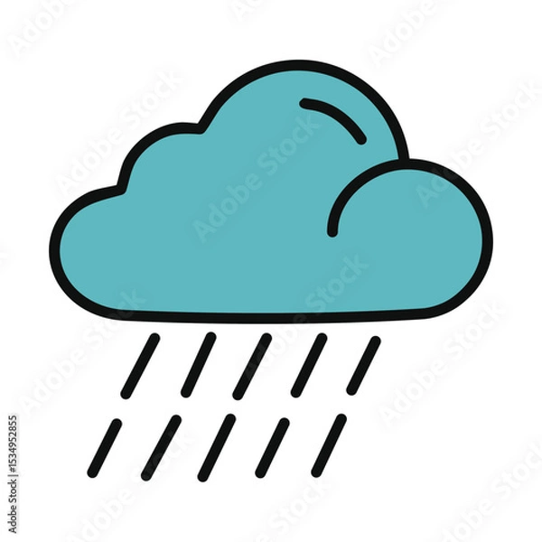 Fototapeta Simple and Clean Weather Symbols – Vector Illustration