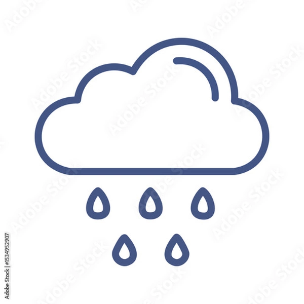 Fototapeta Simple and Clean Weather Symbols – Vector Illustration