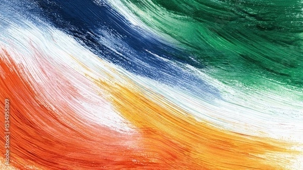Obraz Tricolor flag painted with dynamic flowing brush strokes symbolizing patriotism
