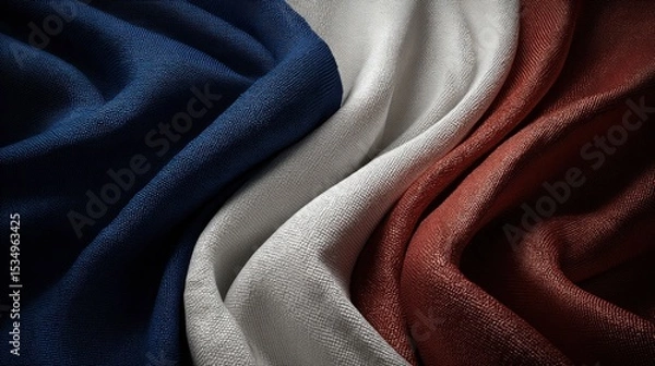 Obraz Two fabric-textured flags placed together in harmony concept