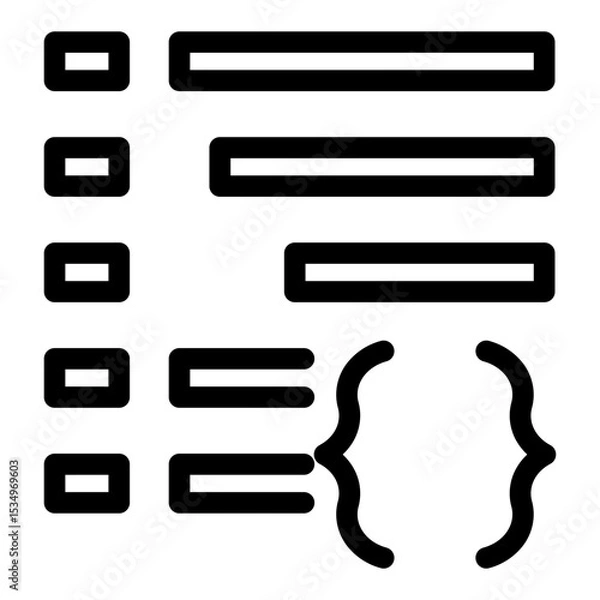 Fototapeta Design and Development. Coding vector icon illustration