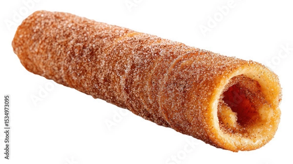 Obraz Delicious churro with a crispy exterior and sweet filling. transparent background