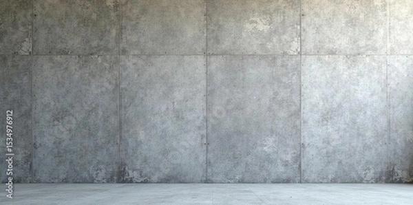 Obraz Raw, unadorned gray concrete wall Texture emphasizes formwork lines , backdrop, grunge, building material