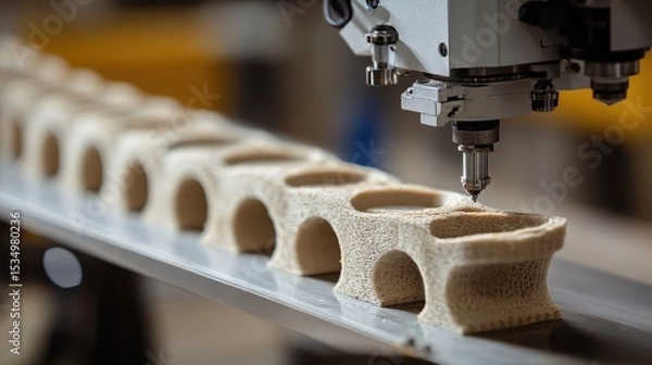 Fototapeta Advanced 3D Printing Technology for Innovative Manufacturing Processes in Modern Industry Environment