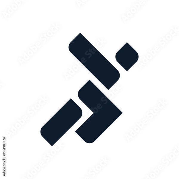 Obraz simple silhouette of running person logo vector