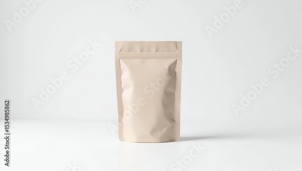 Fototapeta white paper bag isolated mockup for product placement 