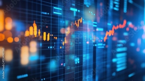 Obraz Investigate the impact of global economic events on investment markets. 