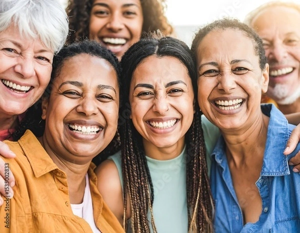 Obraz Diverse group laughing