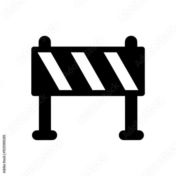 Obraz construction barrier icon on white background  .svg