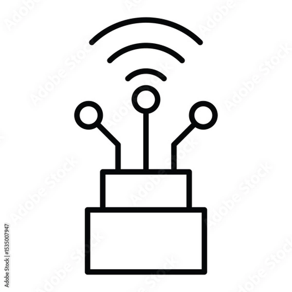 Obraz Fiber optic cable icon simple flat icon vector symbol