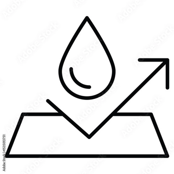 Obraz Water repellent surface icon simple flat icon vector symbol
