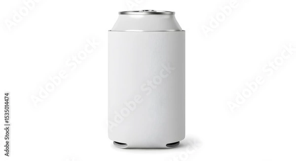 Fototapeta Blank White Roll Up Banner Stand Mockup on Light Grey Background