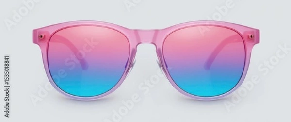 Obraz  Ombre Pink to Blue Shades Isolated, Transparent, Smooth Color Transition Effect