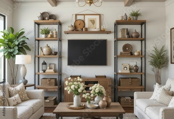 Obraz  Showcasing Vintage Finds and Natural Elements A Personalized and Charming Display