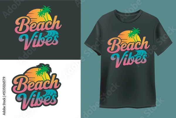 Obraz Modern Trending Summer T Shirt Design Vector 